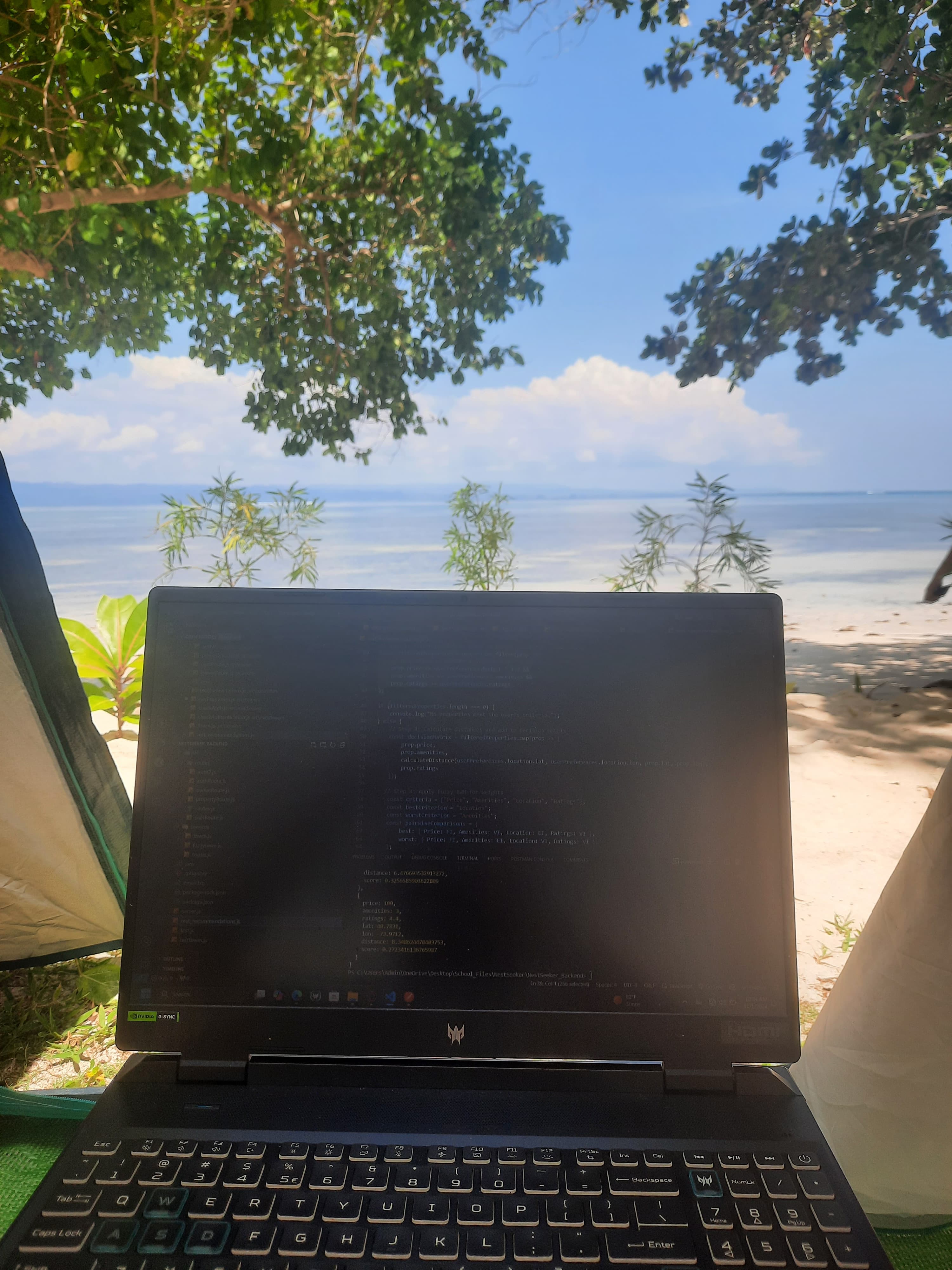 Coding by the beach