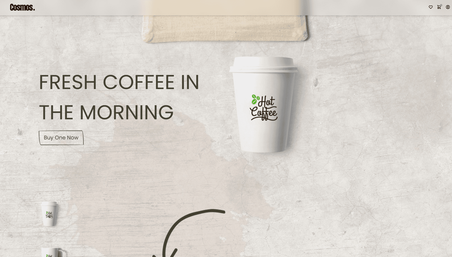 Cosmos Coffee storefront featuring a takeaway coffee cup